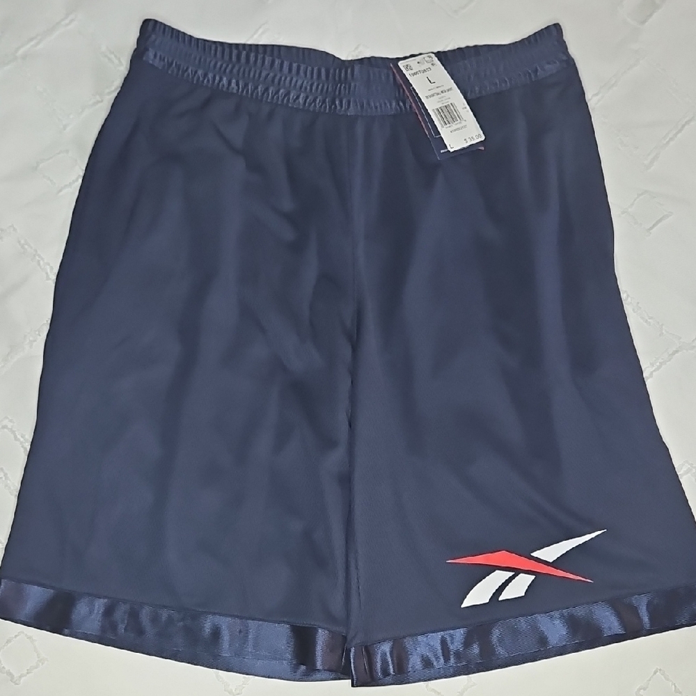 Reebok Navy Blue Basketball Athletic Shorts